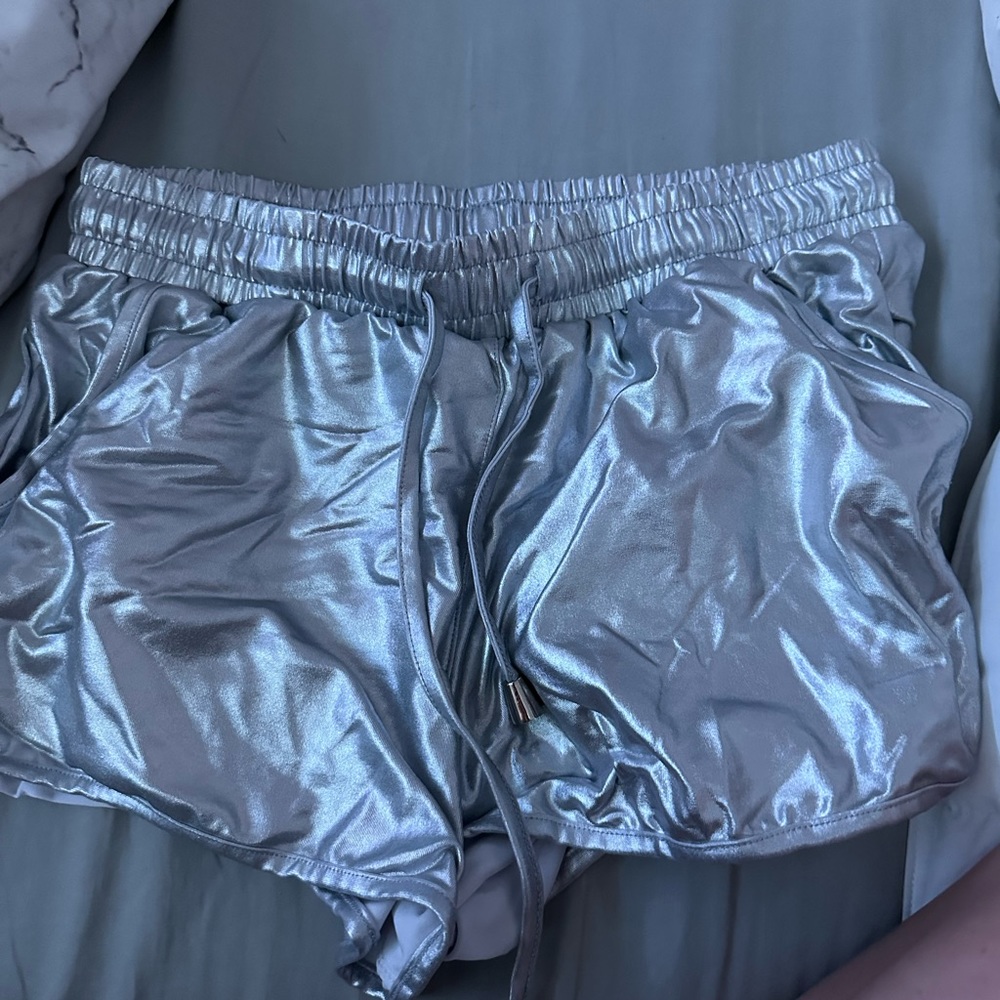 metallic shorts